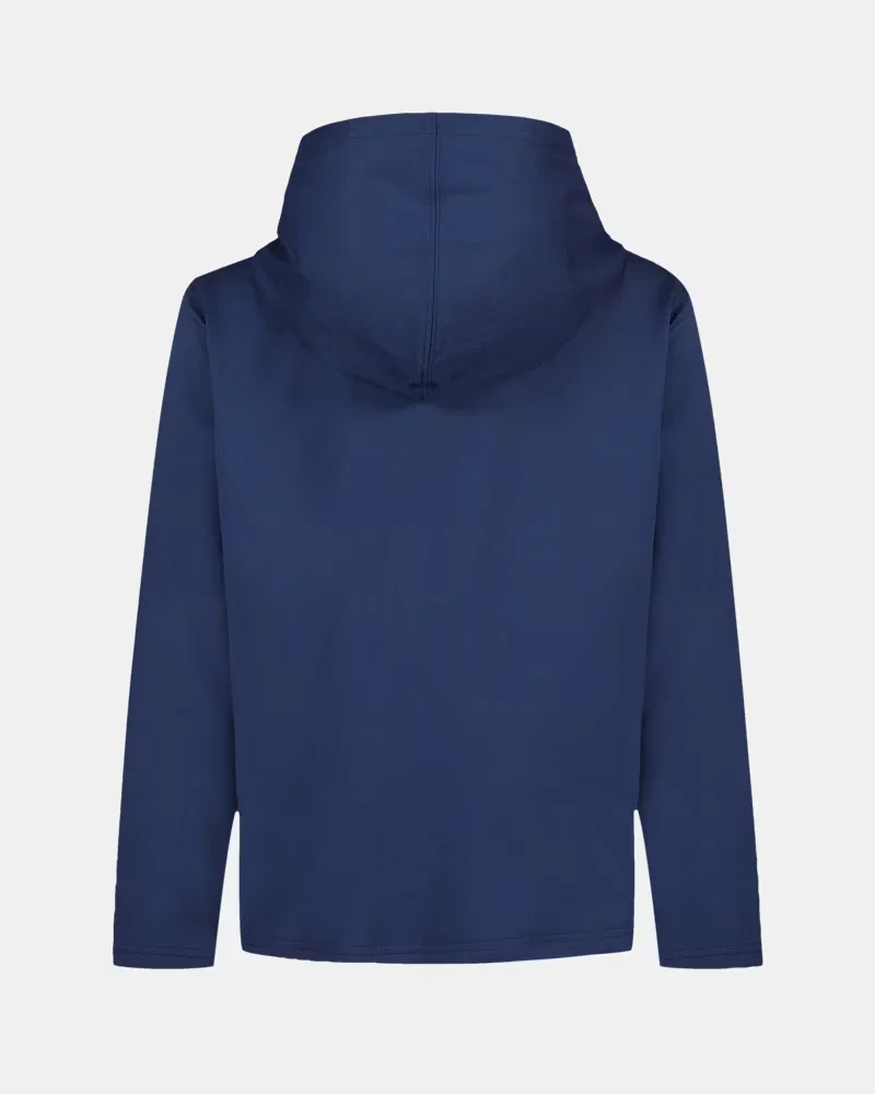 Худи детское с капюшоном и перекрестным вырезом, длинный рукав, UA Latitude Logo UnderArmour, Blackout Navy/Aegean Blue — фото 3