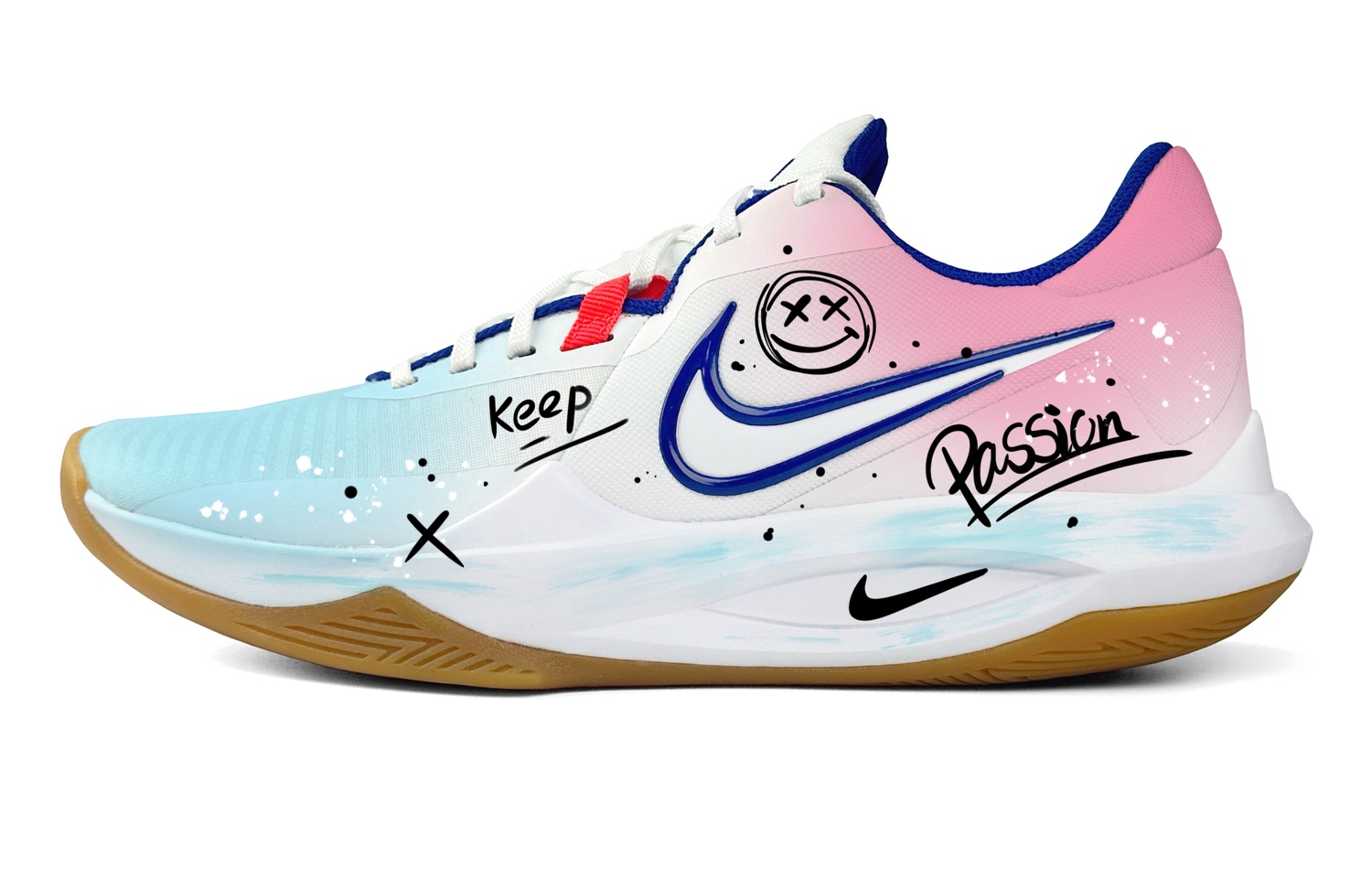 

Nike Precision 6 Steam Rose, Blade Cushioning, Wear Resistant низкие баскетбольные кроссовки мужские Blue Pink