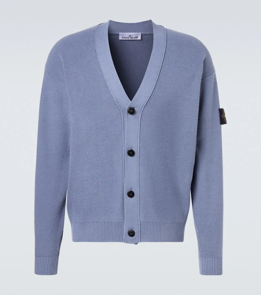 Хлопковый кардиган Compass Stone Island, синий