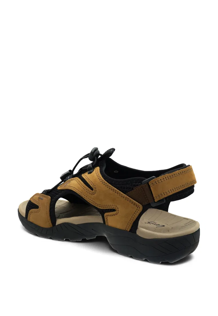 Мужские сандалии slip-on, искусственная кожа, классические повседневные, модель 250441262 Louis Cuppers, коричневый — фото 3