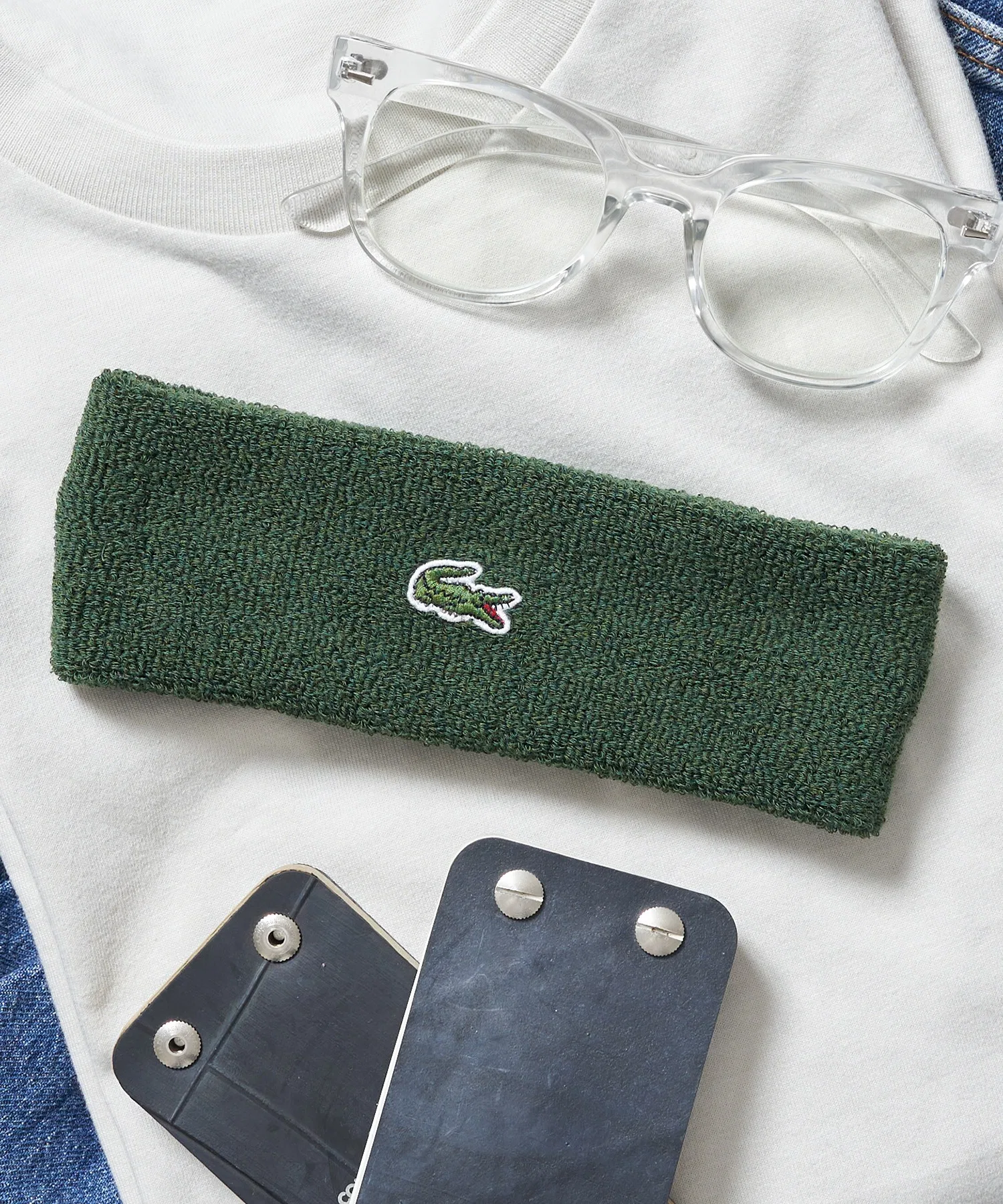 【LACOSTE】Повязка на голову Lacoste с ворсом