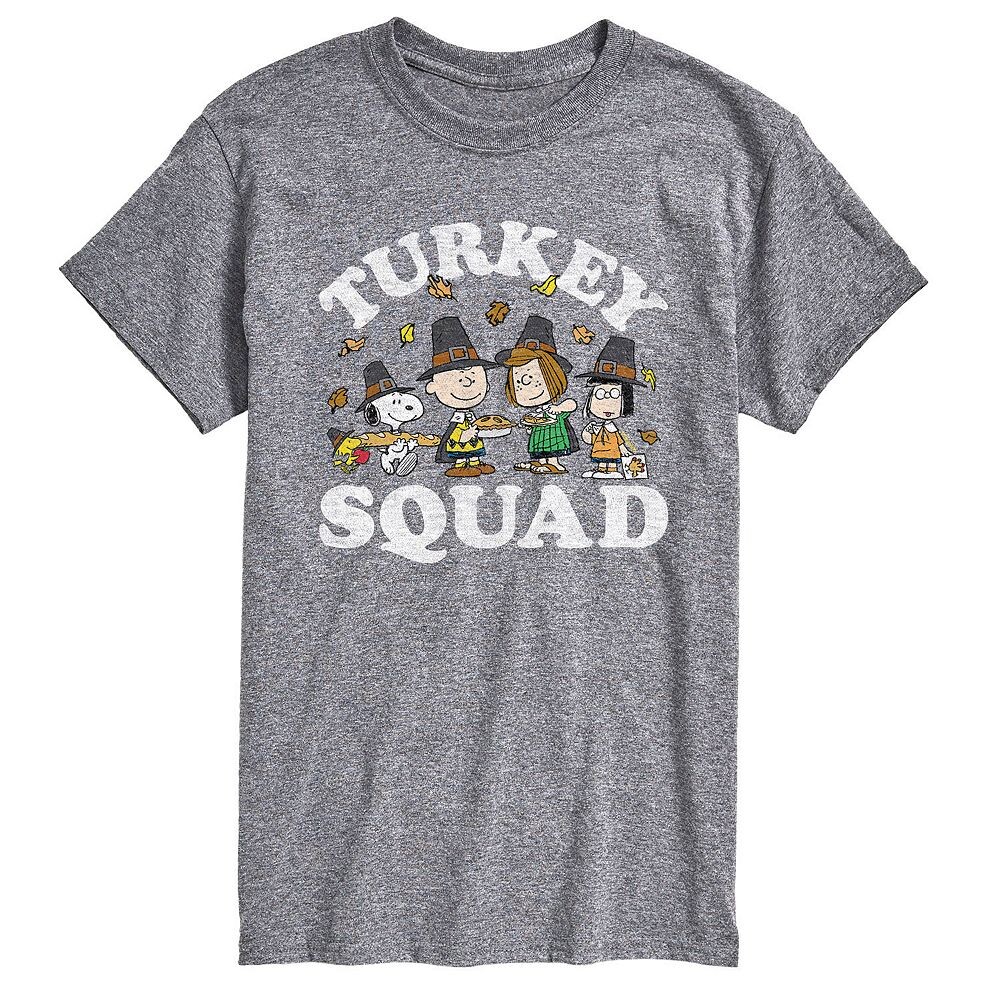 

Футболка Big & Tall Peanuts Turkey Squad Licensed Character, серый