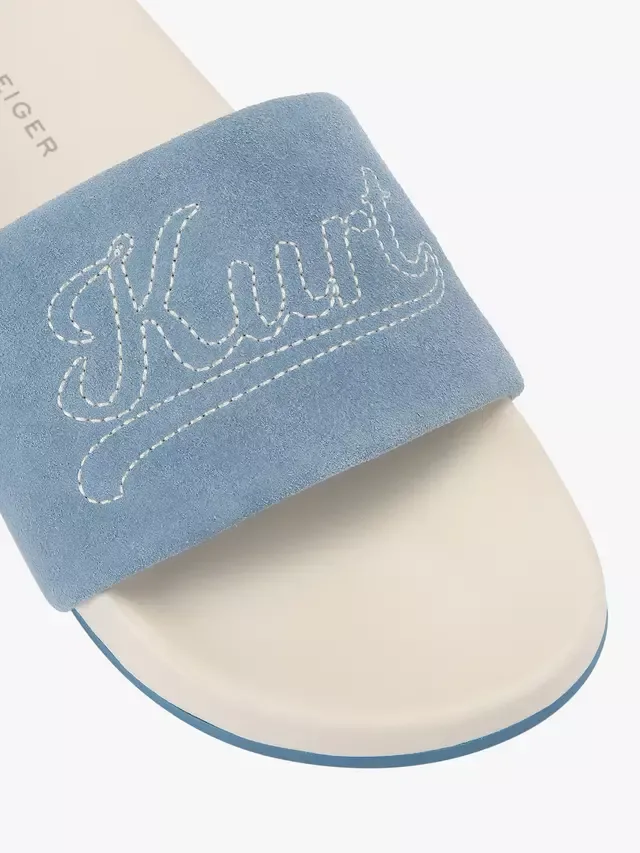 Сандалии Script Slider, сине-белые Kurt Geiger London — фото 4