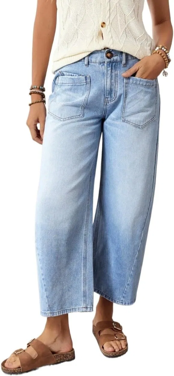 Джинсы свободные, Baggy Jeans Women, синие — фото 4