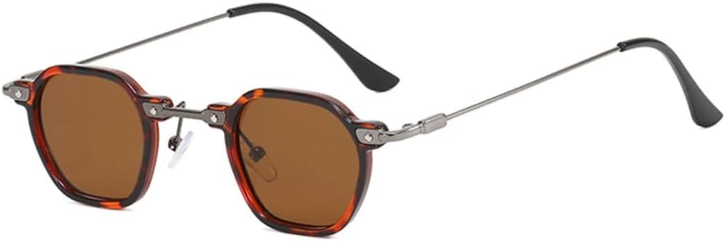 

Солнцезащитные очки с защитой UV400 | Компактная панк-оправа с металлическими дужками | Для женщин и мужчин, для занятий спортом на открытом воздухе и вождения DSVIGF, Leopard Brown