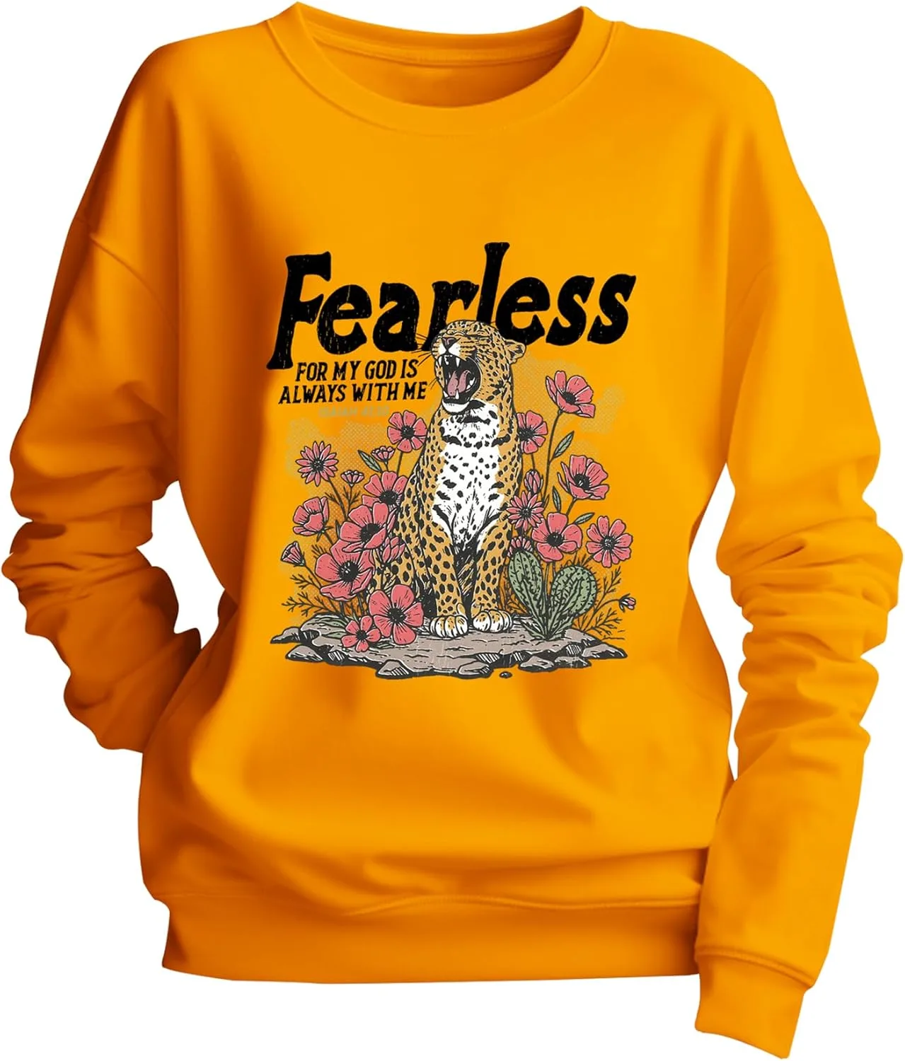 

Толстовка fearless for my god is always with me isaiah 41:10 Yuisi Doxn