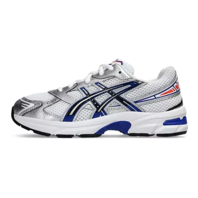 ASICS Детские кроссовки Gel 1130 с низким верхом, устойчивые к истиранию, серебристо-бело-голубые