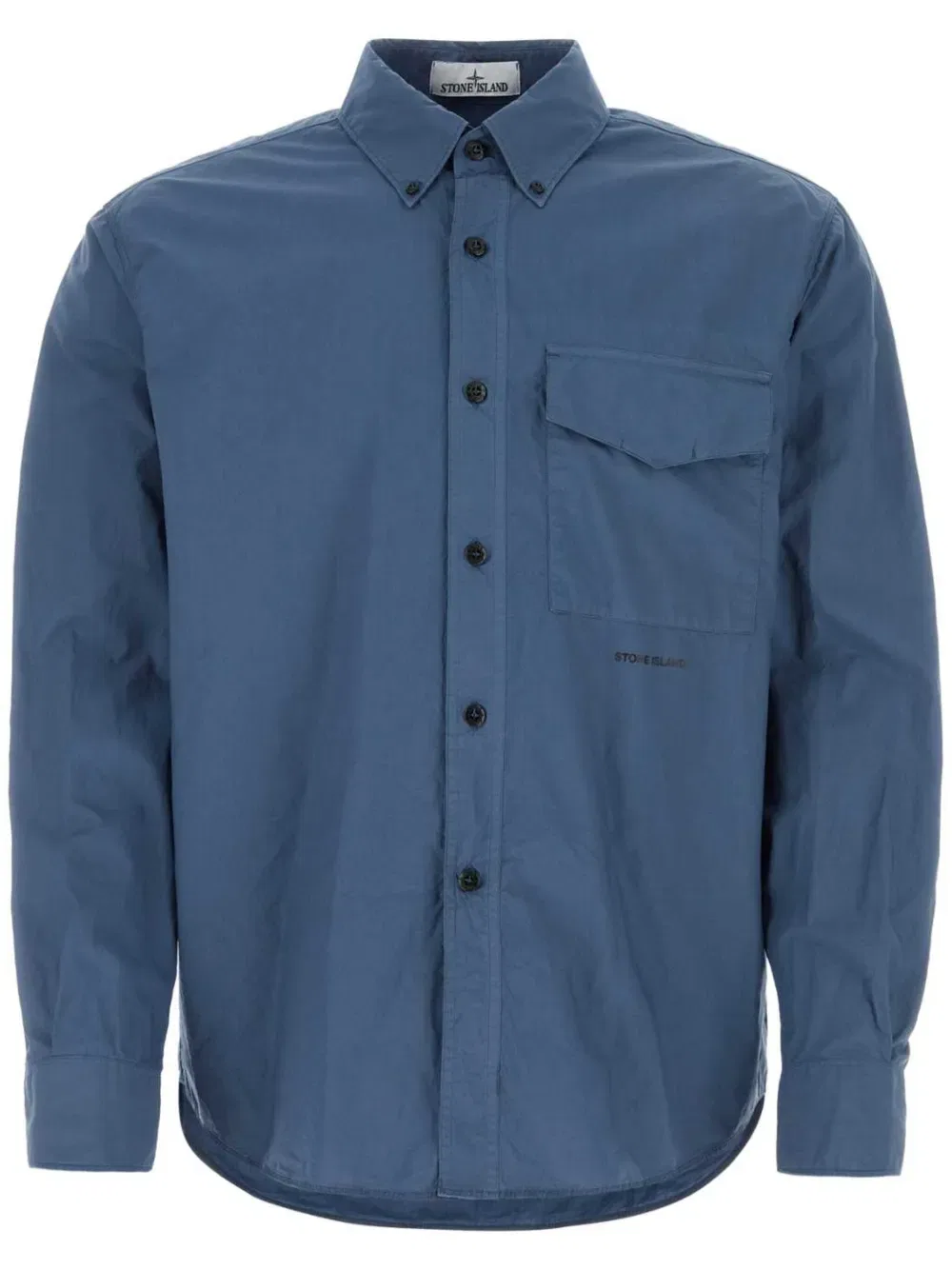 Рубашка из поплина ВВС Stone Island, синий