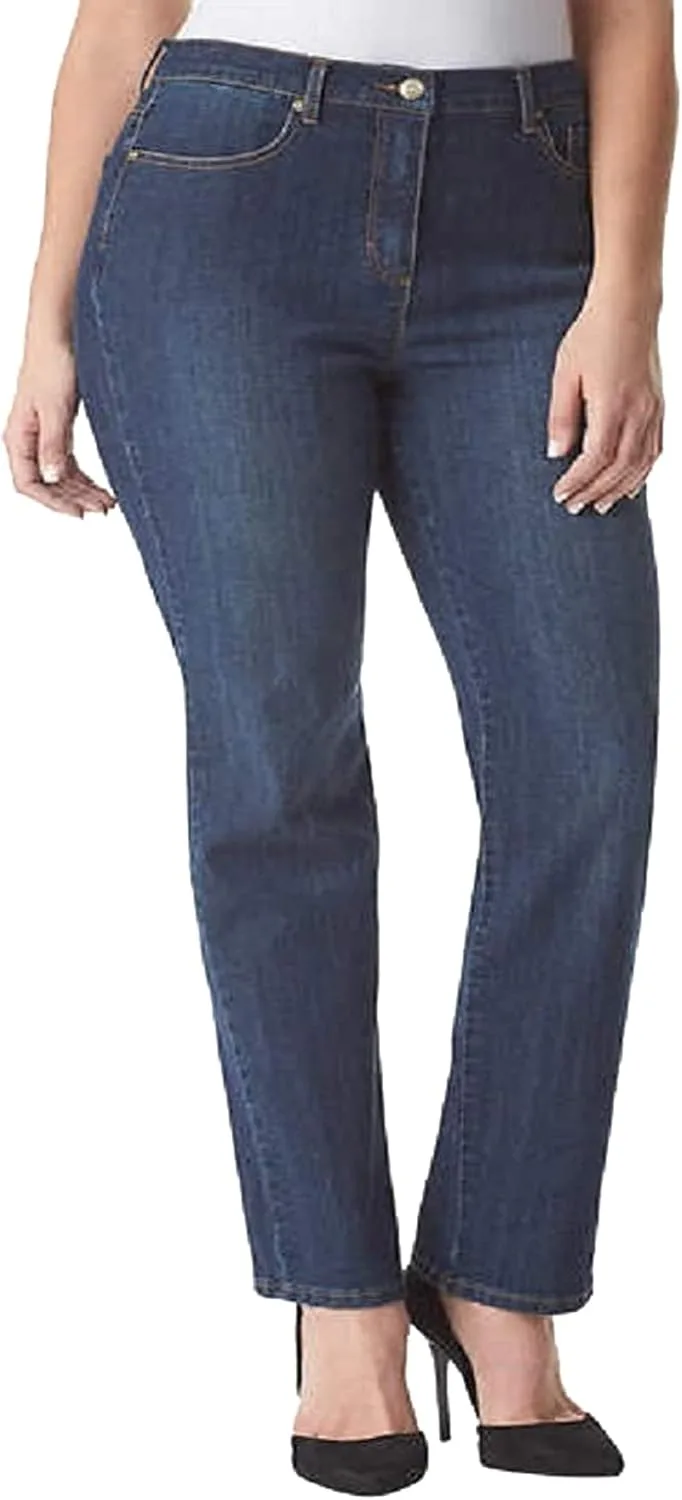 

Gloria Vanderbilt Womens Amanda Classic High Rise Tapered Jean Plus Size