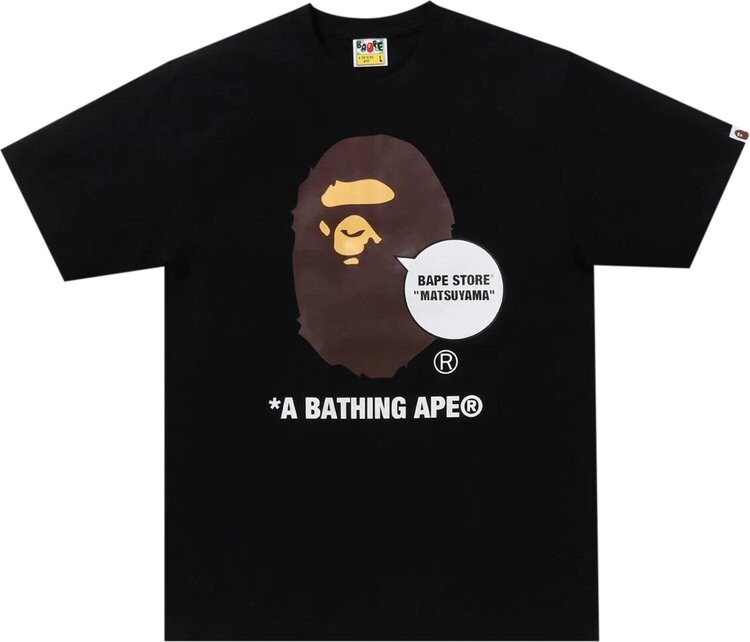 

Футболка BAPE Store Matsuyama Ape Head 'Black', черный