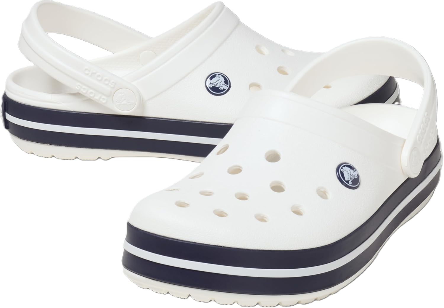 Унисекс сабо Crocs Crocband, белый/синий/темно-синий — фото 2