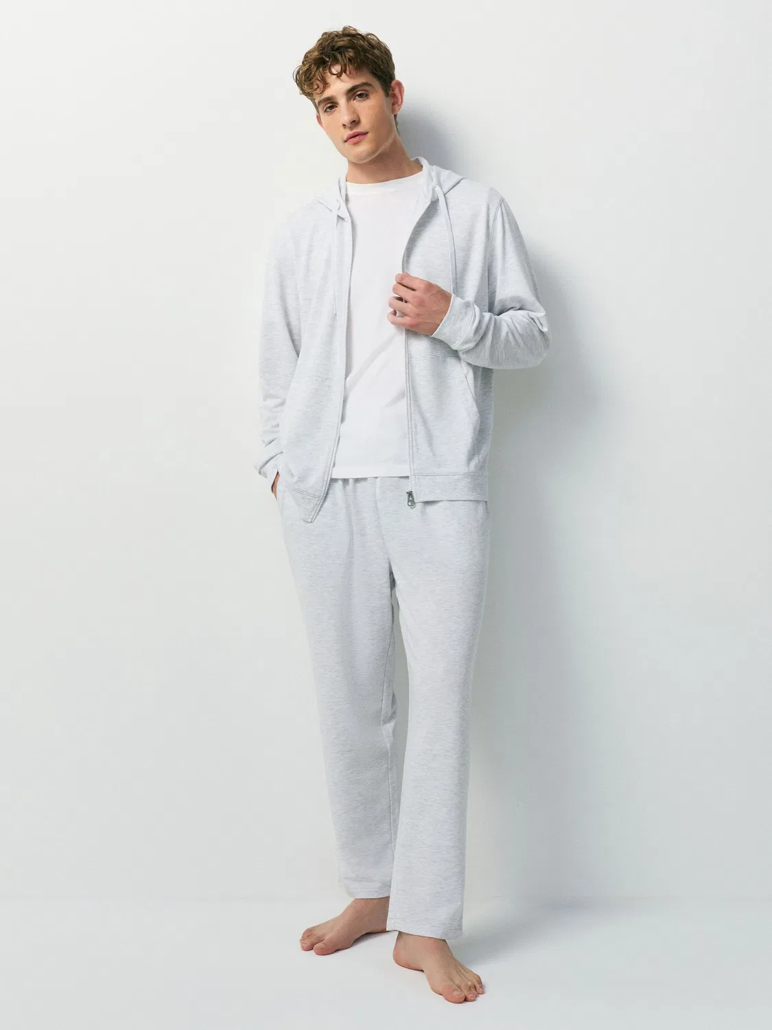 Брюки свободного кроя Next, Light Grey — фото 4