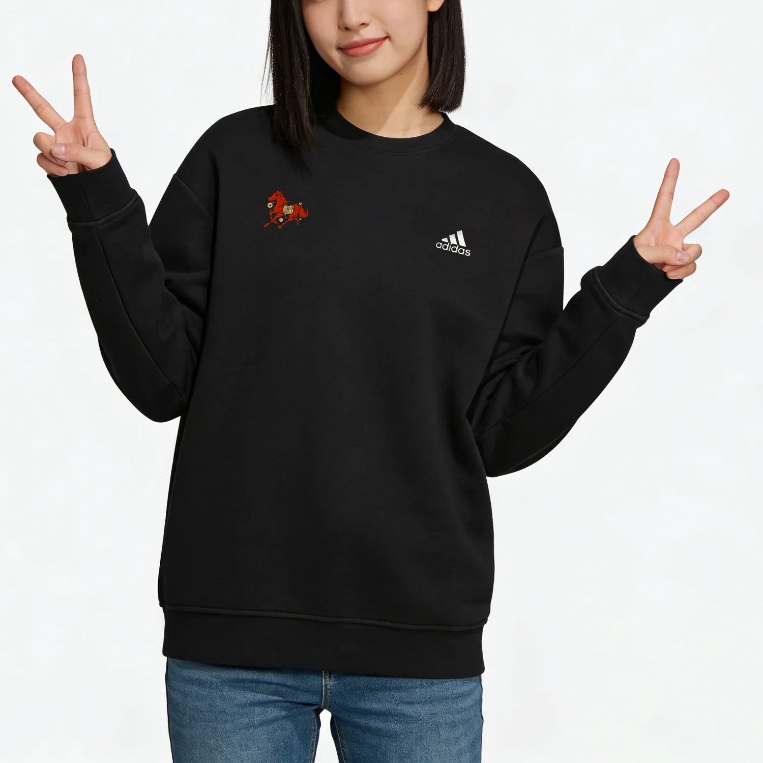 

Adidas LABEL Свитшот Unisex Black Crew Neck Moderate, Черный, Adidas LABEL Свитшот Unisex Black Crew Neck Moderate