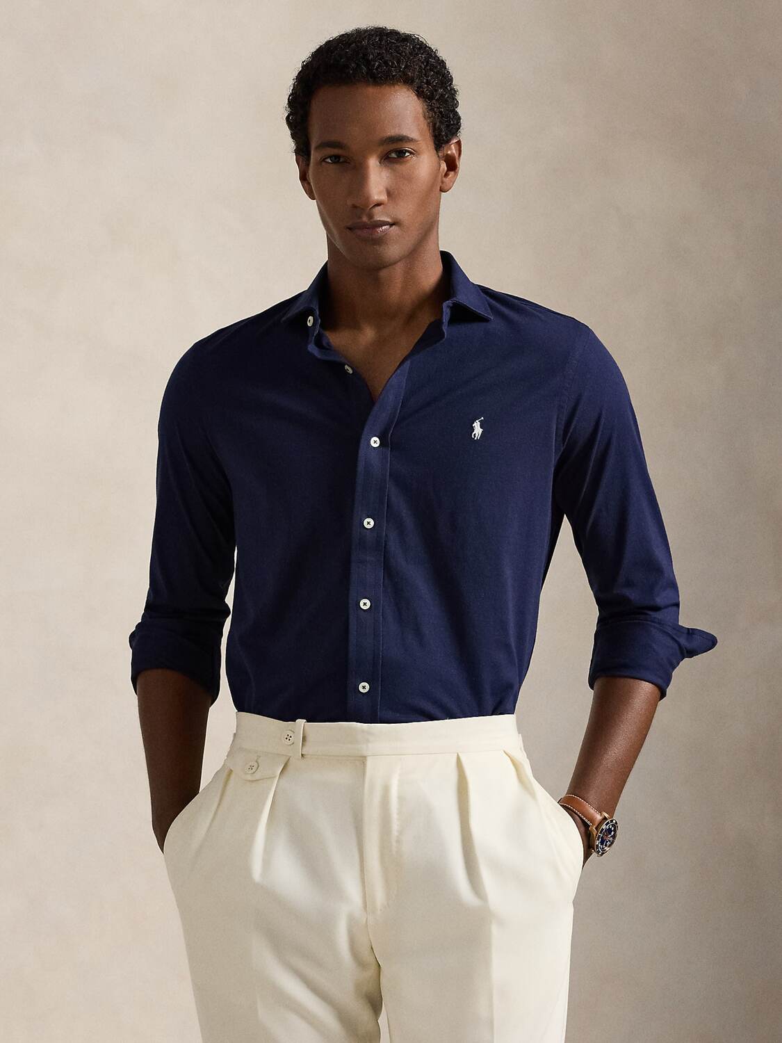 Polo Ralph Lauren Рубашка на пуговицах Regular fit в цвете Navy — фото 2