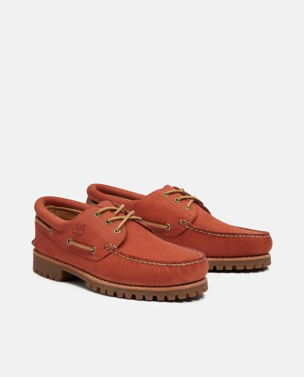 Оригинальные туфли-лодочки Timberland с тремя люверсами, сшитые вручную Timberland, светло-красный — фото 4