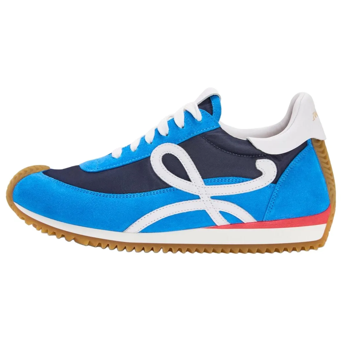 LOEWE Кроссовки Flow Runner 2.0 Anagram Suede Low Top Casual мужские Marine Blue