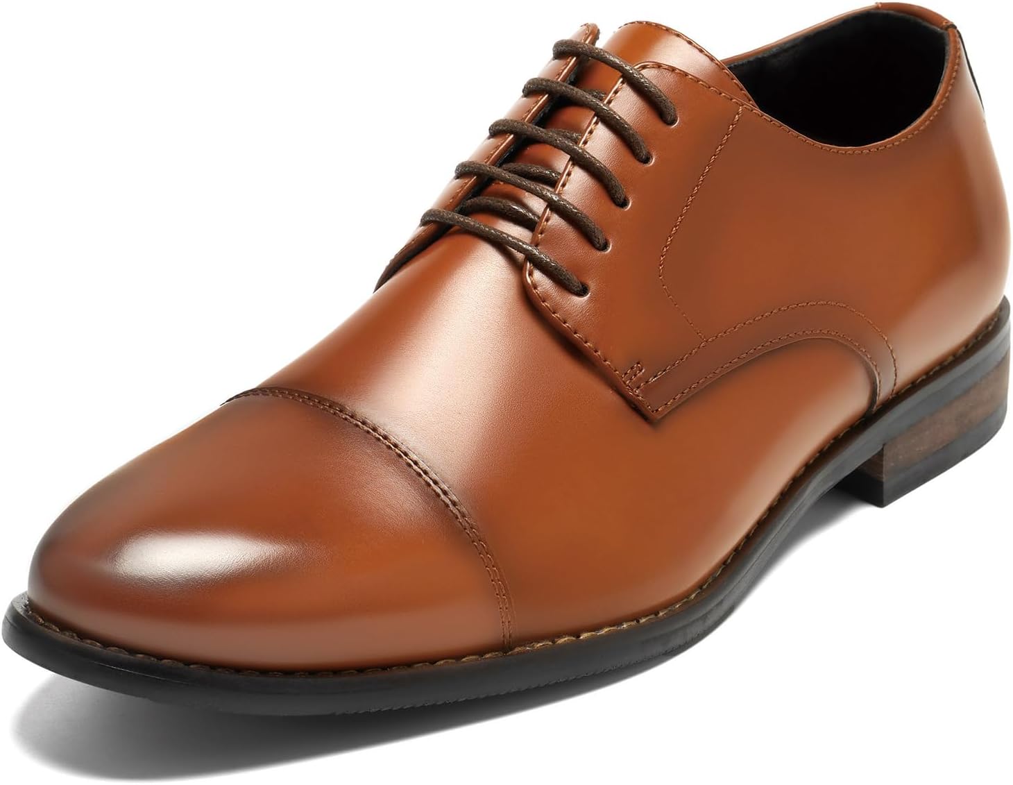 

Мужские классические туфли HEEZ, оксфорды с закрытым носком, противоскользящие, удобные, с шнуровкой, дерби для формальных мероприятий, работы, свадьбы, офиса и выпускного, коричневый