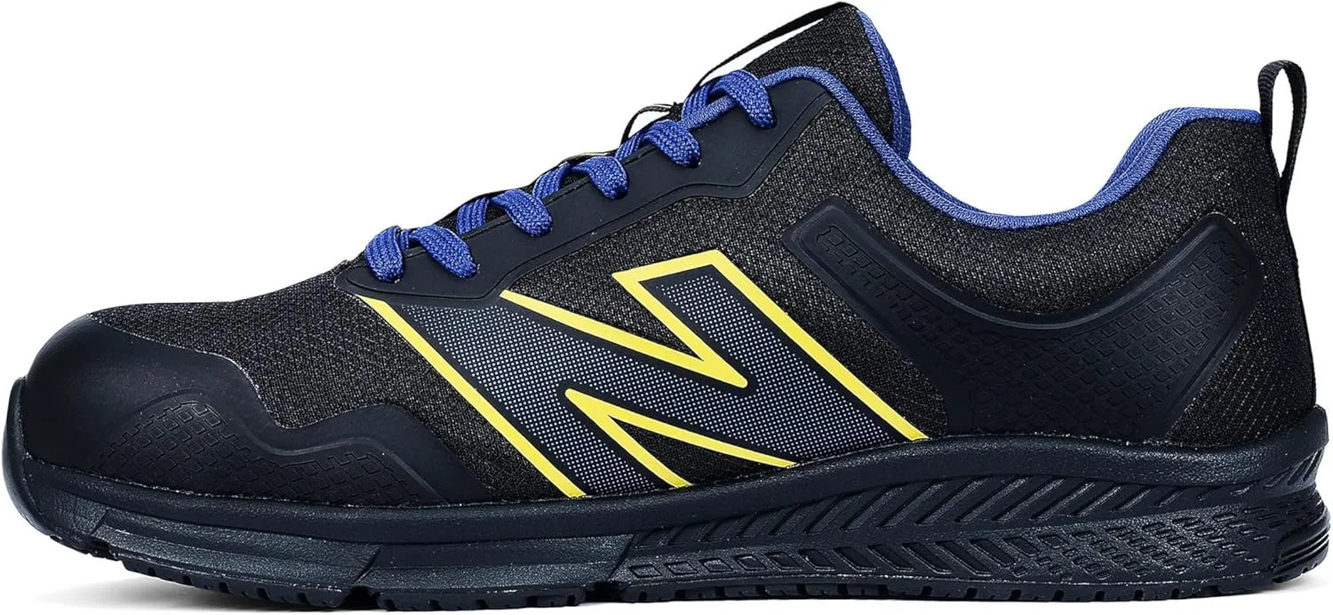 

New Balance Мужские ботинки с алюминиевым носком Evolve, черный/синий/желтый
