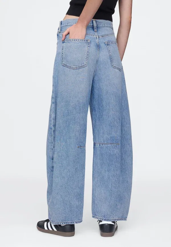 Джинсы Horseshoe selek wide leg Gap, medium indigo 21, средний индиго — фото 3