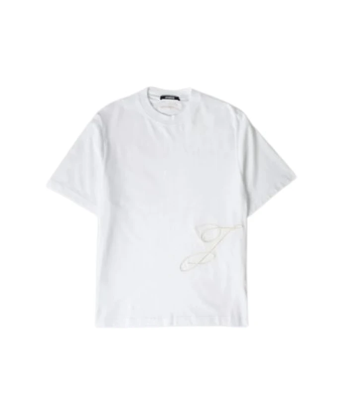 

Футболка с надписью "J" Jacquemus, белый