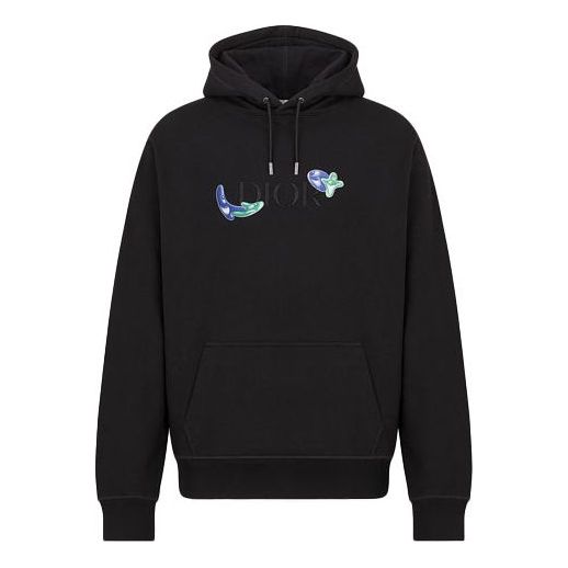 

Толстовка men's x kenny fw21 crossover logo pattern loose black Dior, черный
