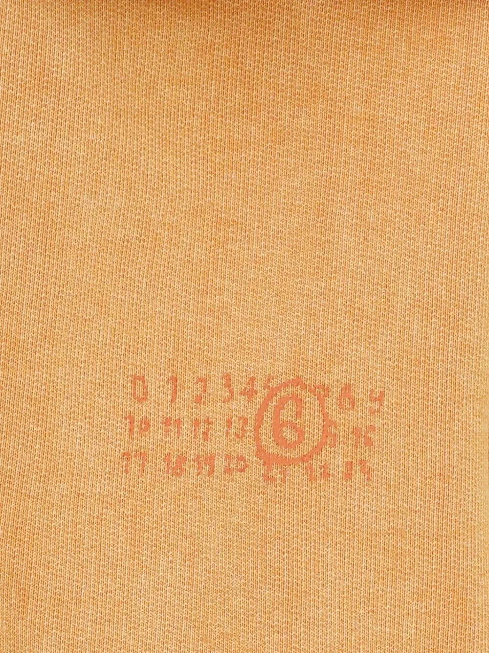 Худи с вышивкой в виде цифр MM6 Maison Margiela, оранжевый — фото 3