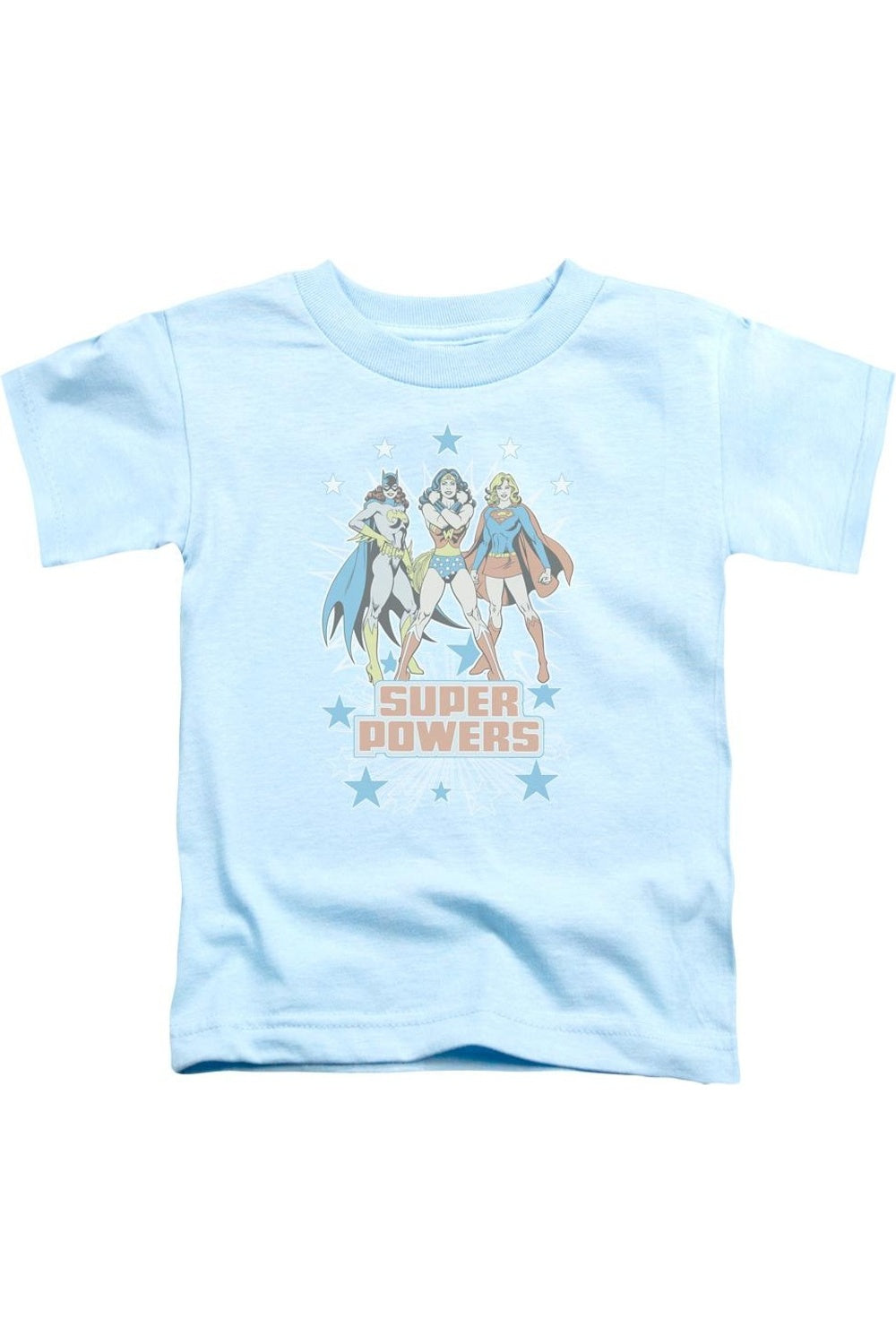 

Футболка DC Comics Super Powers X3 с коротким рукавом для детей Gildan, светло-голубой