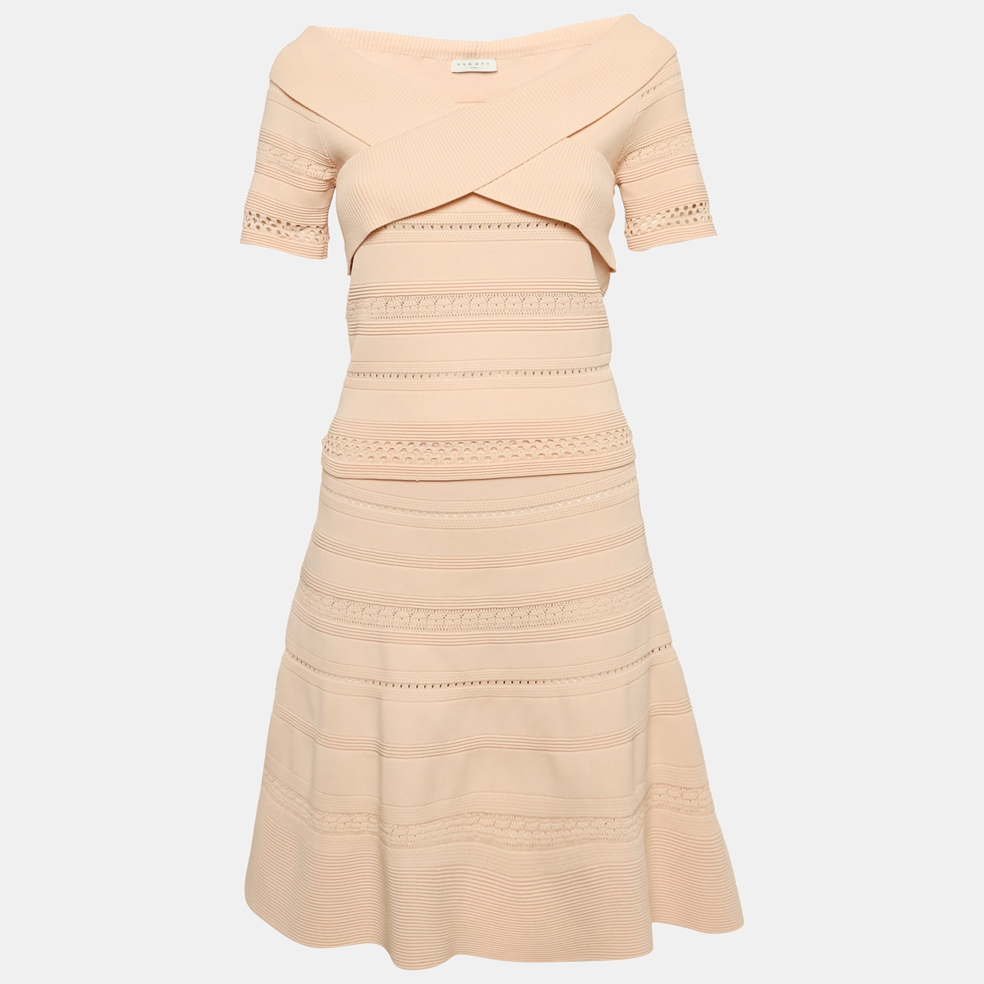 

Комплект Sandro Pink Criscross Knit Top And Skirt Ophelia