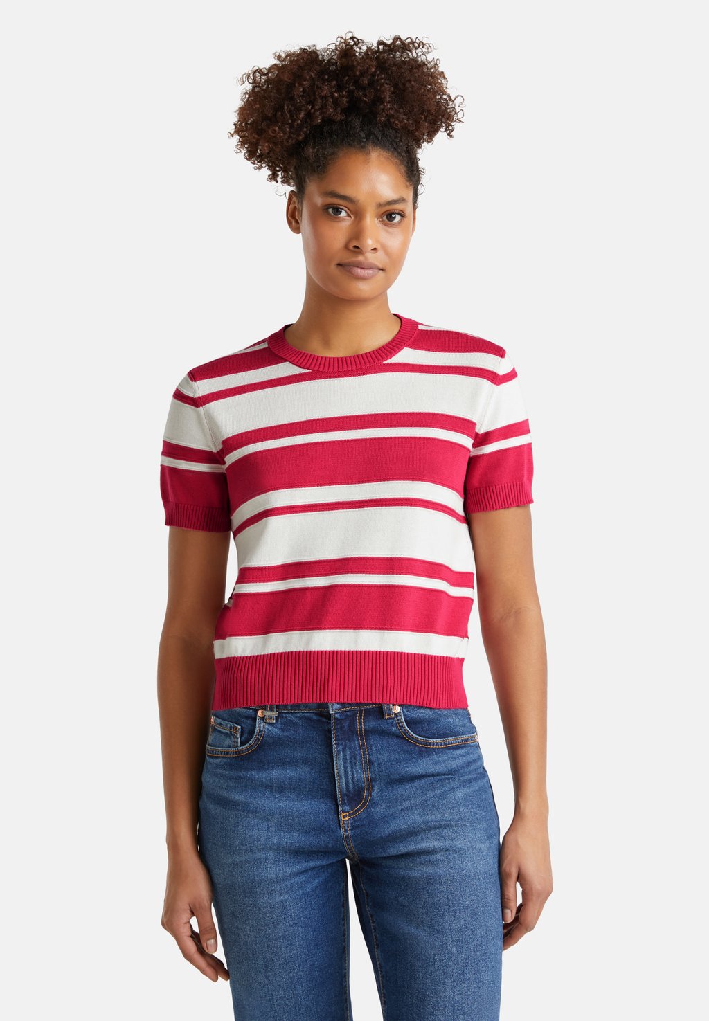 

Футболка с принтом STRIPED United Colors of Benetton, красный