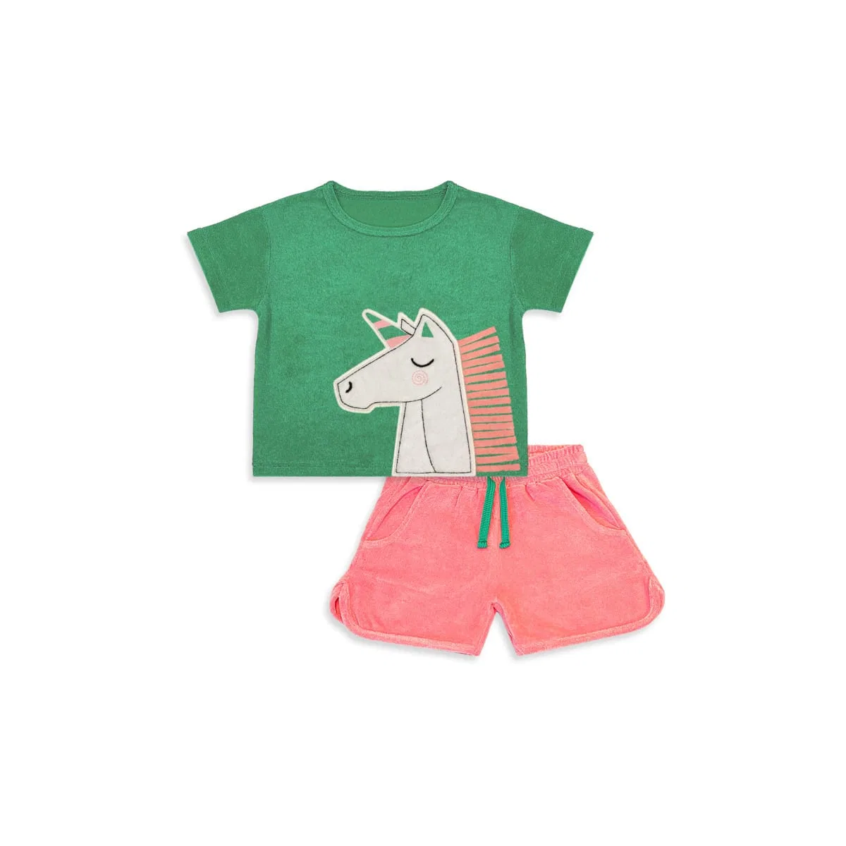 Сет двухпредметный с единорогом Denokids, зеленый