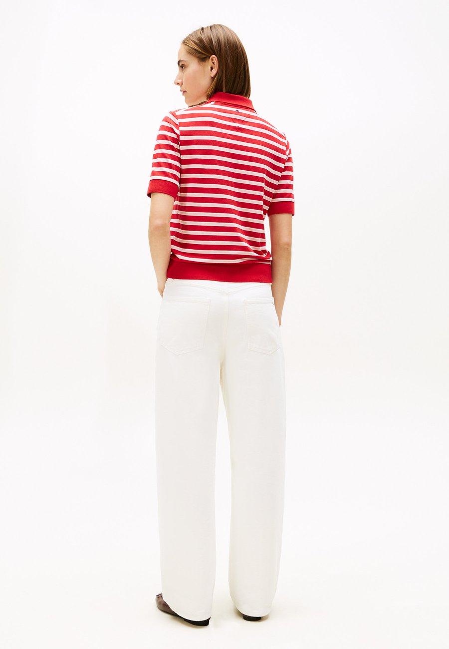 Поло Tommy Hilfiger SCRIPT ZIP, Primary Red/Bonita Pink/Calico Stp/Red — фото 3