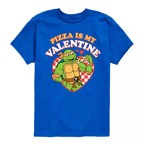 

Футболка с принтом «Пицца — это мой День святого Валентина» для мальчиков 8-20 лет Nickelodeon, синий
