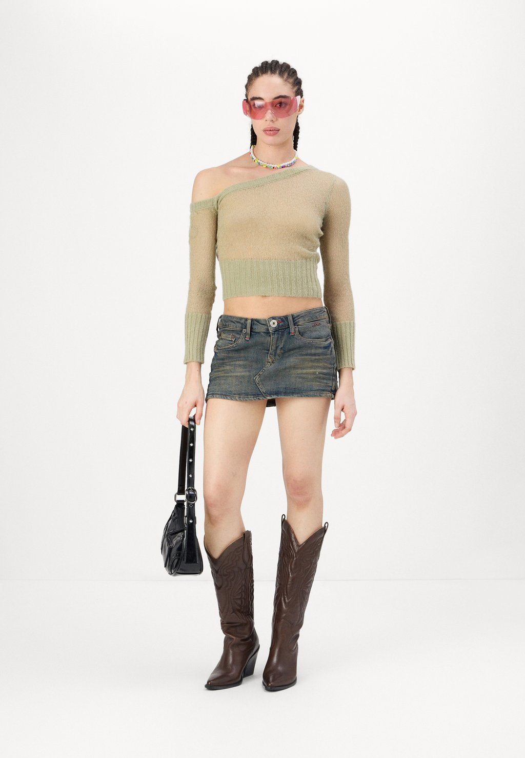 

Топ с длинными рукавами AYSM BDG Urban Outfitters, хаки