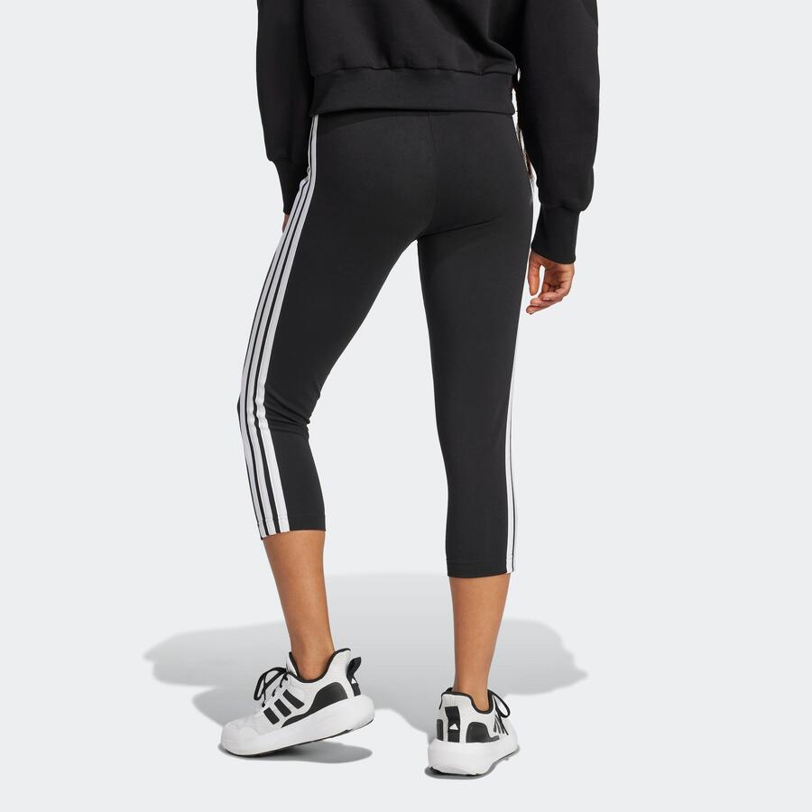 ADIDAS Женские хлопковые леггинсы - черные — фото 2