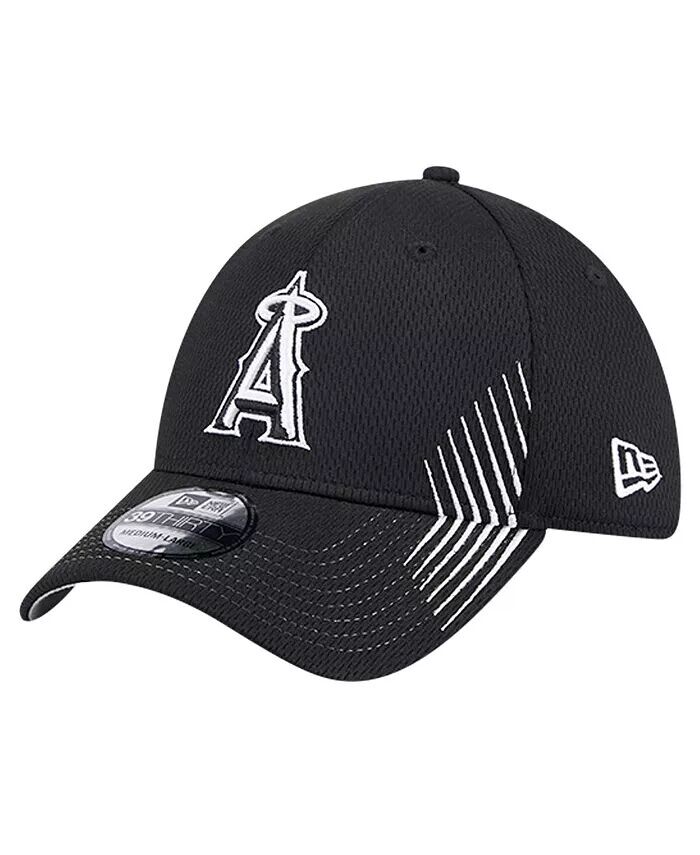 

Мужская черная гибкая кепка Los Angeles Angels Active Dash Mark 39THIRTY New Era, черный