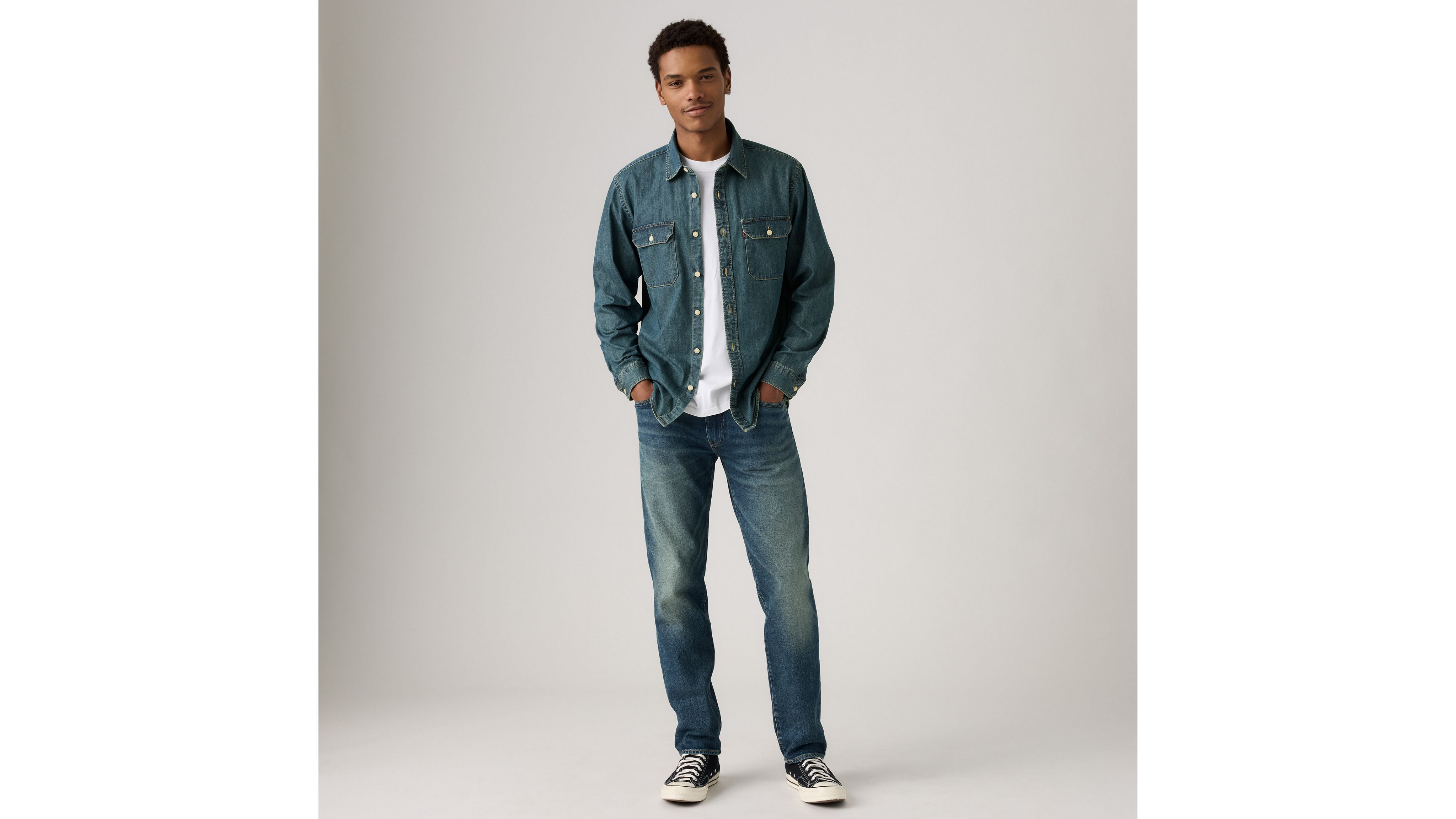 

Мужские джинсы 502 Taper Fit Selvedge Levi's, Music To My Ears Selvedge - Dark Wash