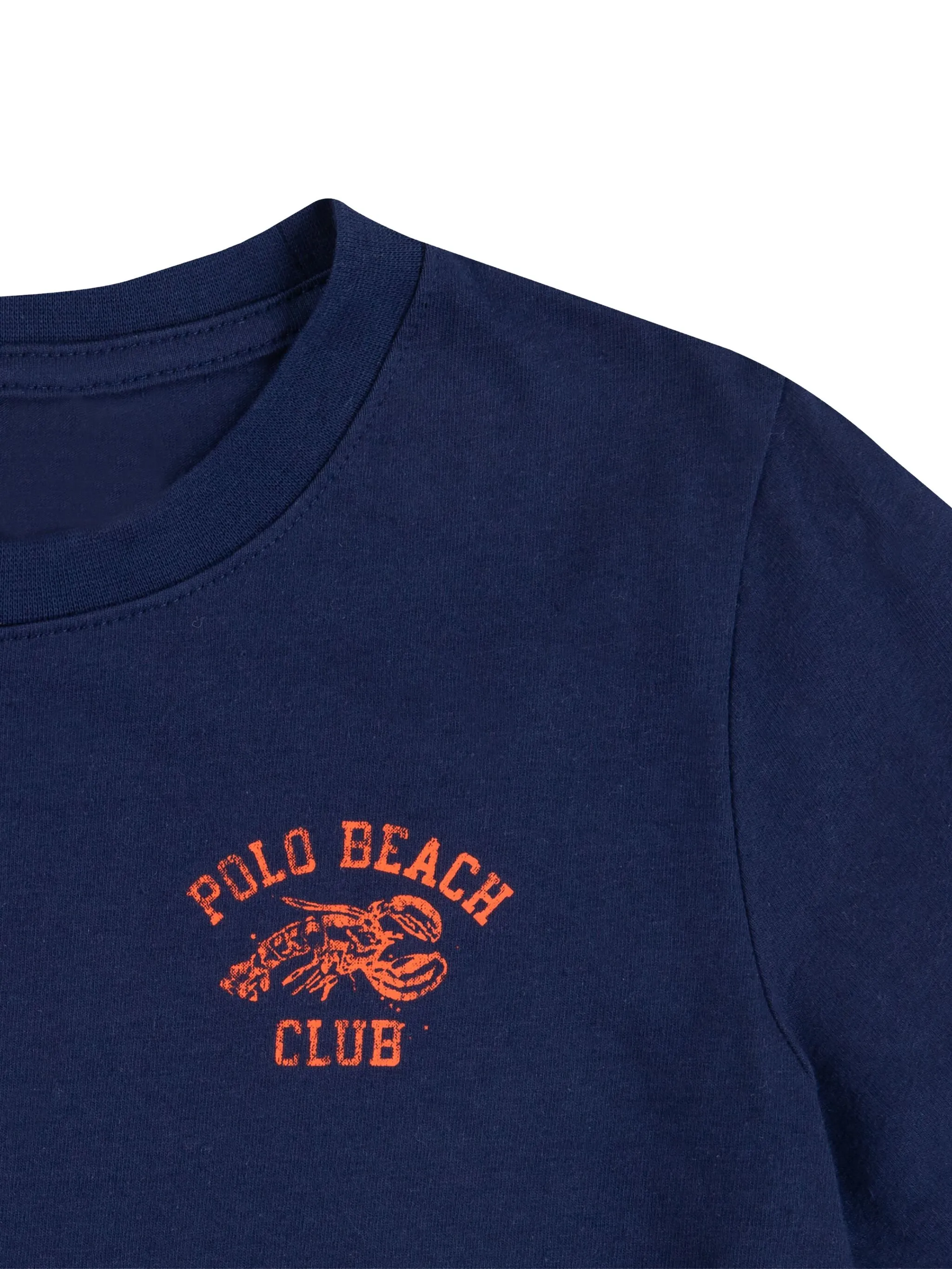 Пижама с принтом Polo Ralph Lauren Kids, синий — фото 4