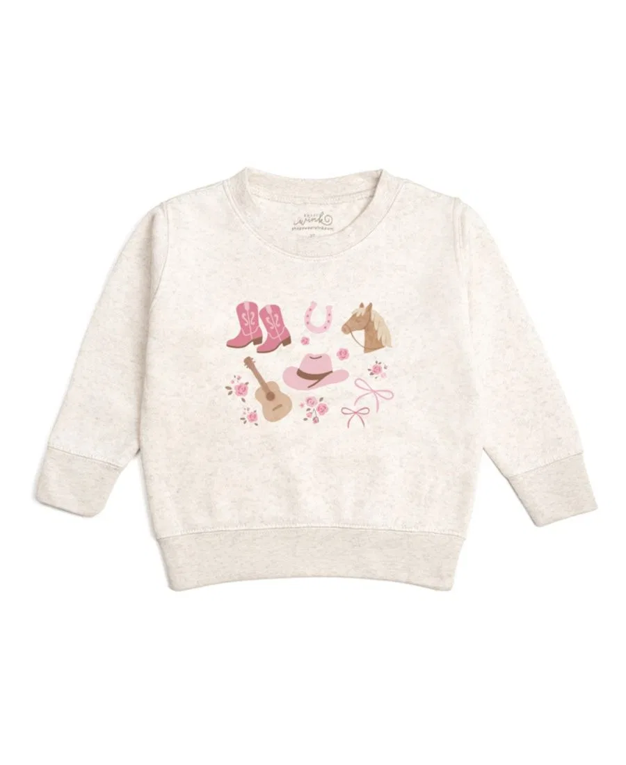 Детский свитшот Western Girlie Sweet Wink, Natural Heather