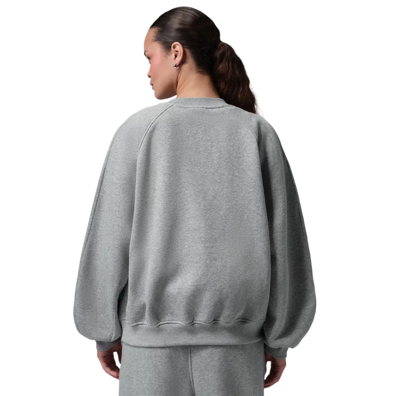 Женский свитшот с регланом, из футера, Jordan Brooklyn Fleece BB Pullover Hoodie, Jordan, Dk Grey Heather — фото 2