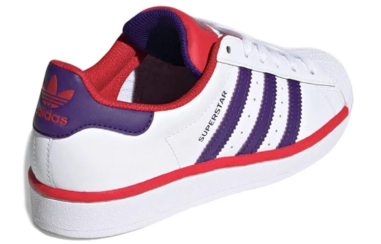 Детские кроссовки для скейтбординга с низким верхом J Cushioning Adidas Originals, White Purple Red — фото 4