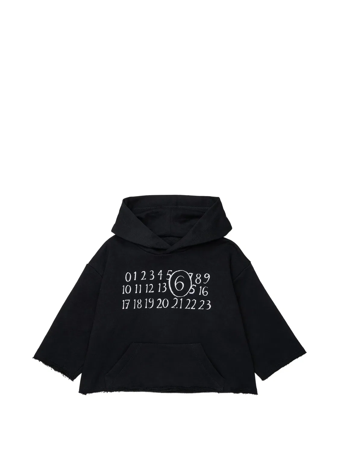 Худи с мотивом чисел MM6 Maison Margiela, черный