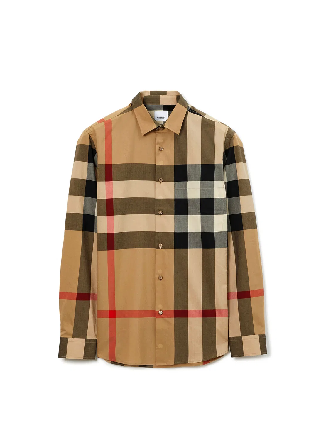Рубашка Burberry Check, бежевая