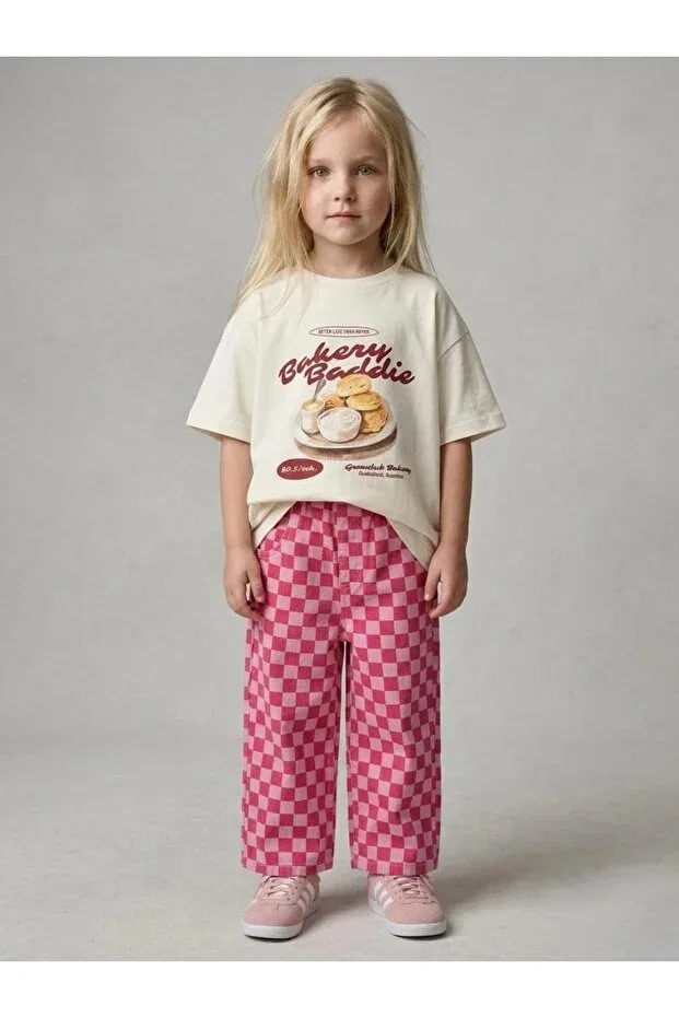Детские брюки для девочек с принтом Balloon Pants Nuem, Pink
