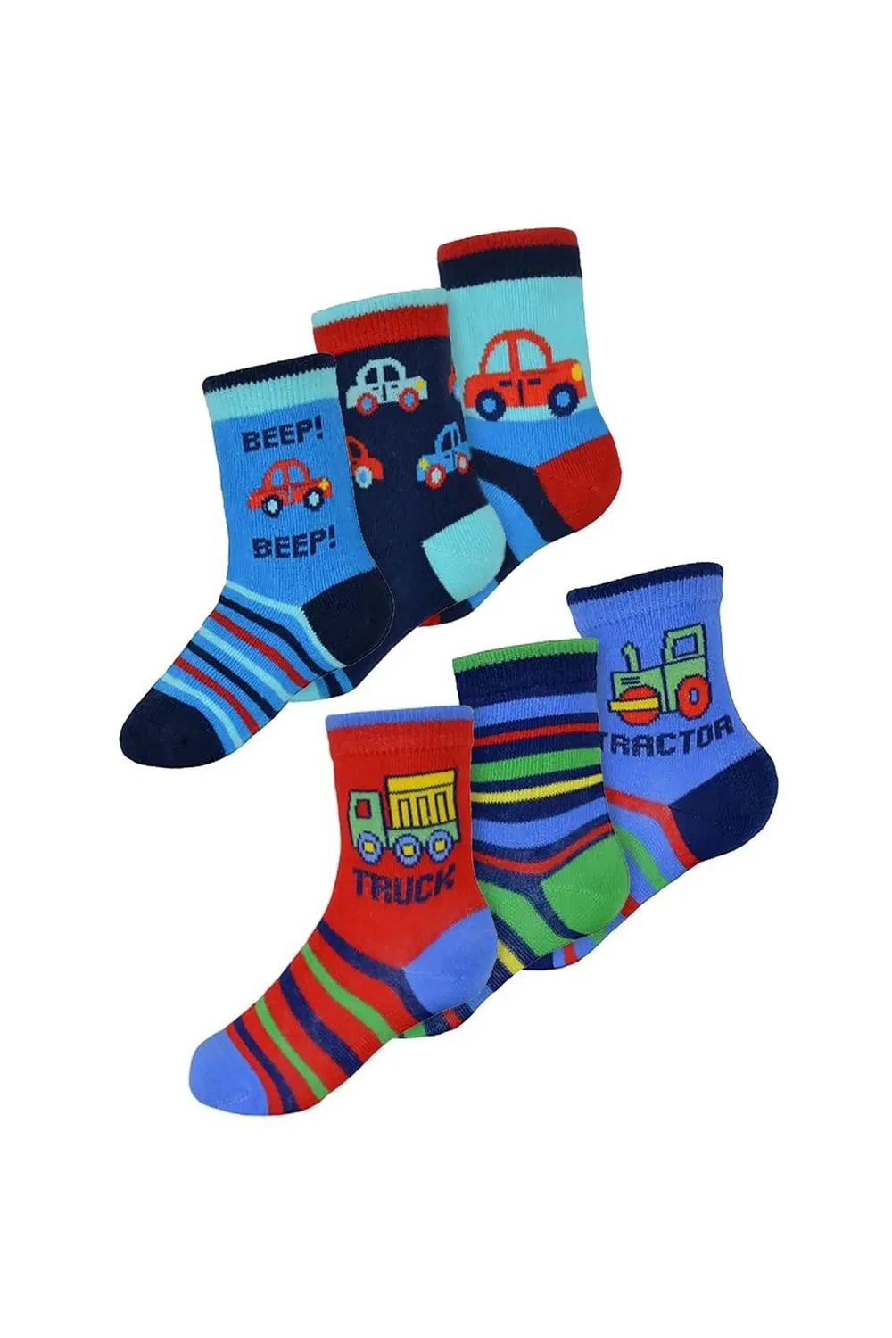 Детские хлопковые носки с принтом Cars Trucks Sock Snob, Multi