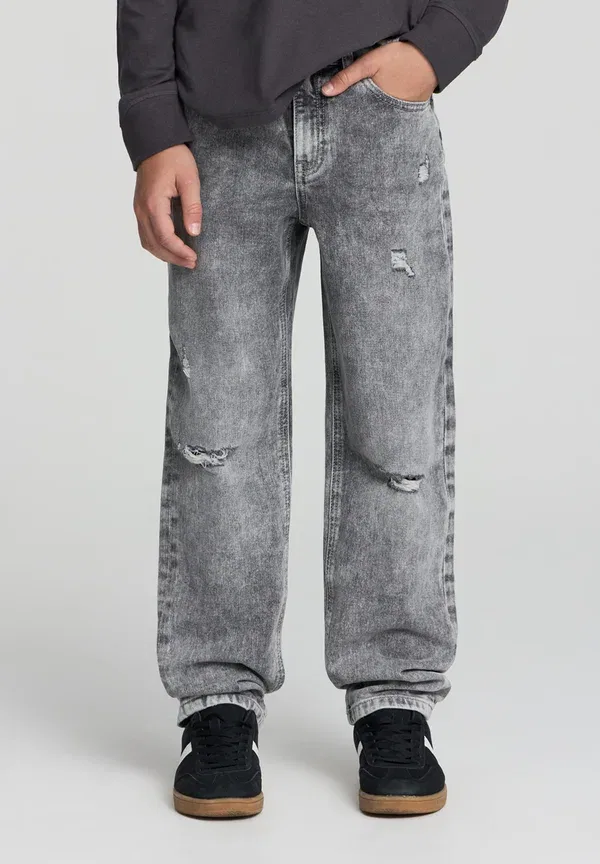 Джинсы из денима Straight leg jeans Terranova, серый — фото 2