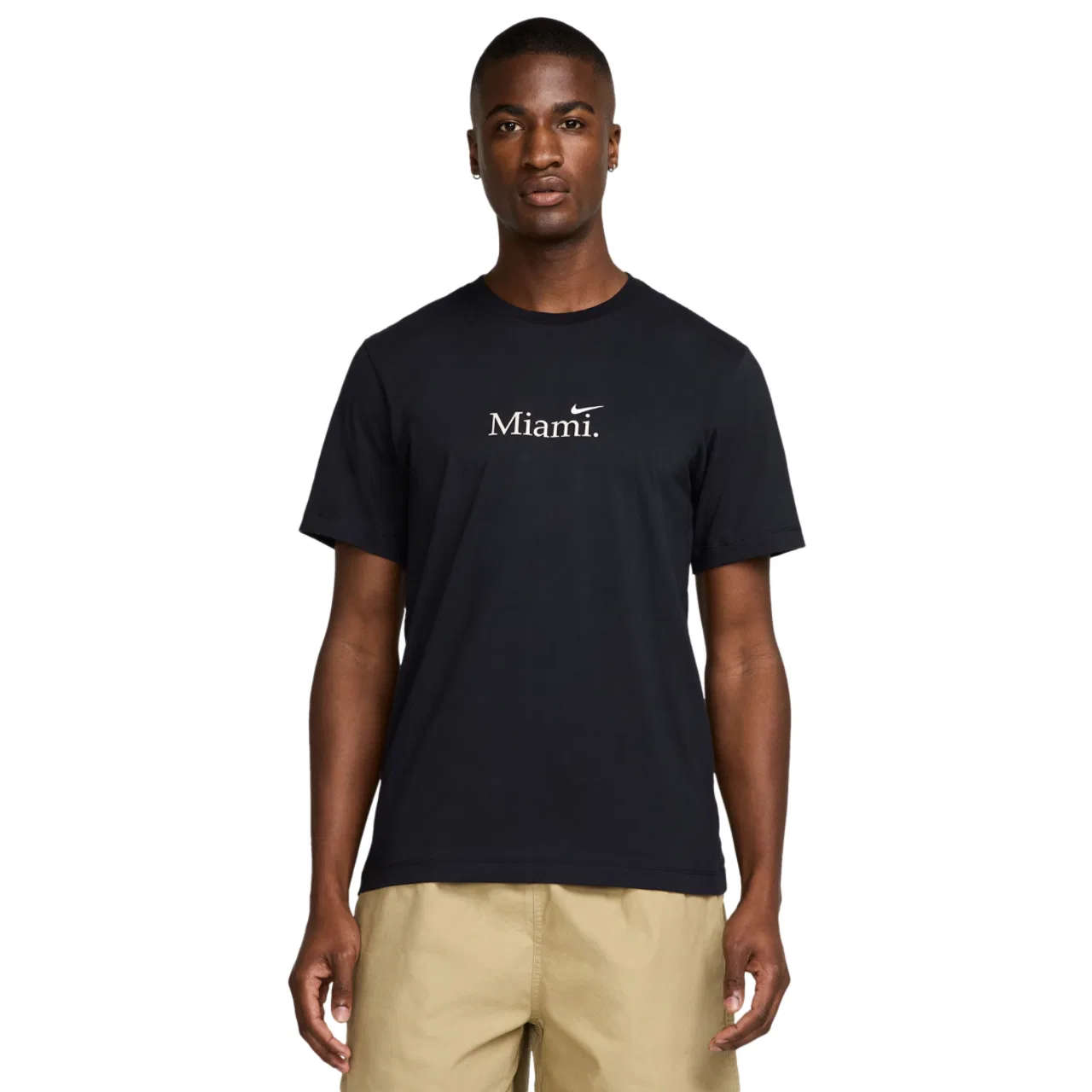 Футболка мужская Miami Short Sleeve Crew Nike, черный/белый