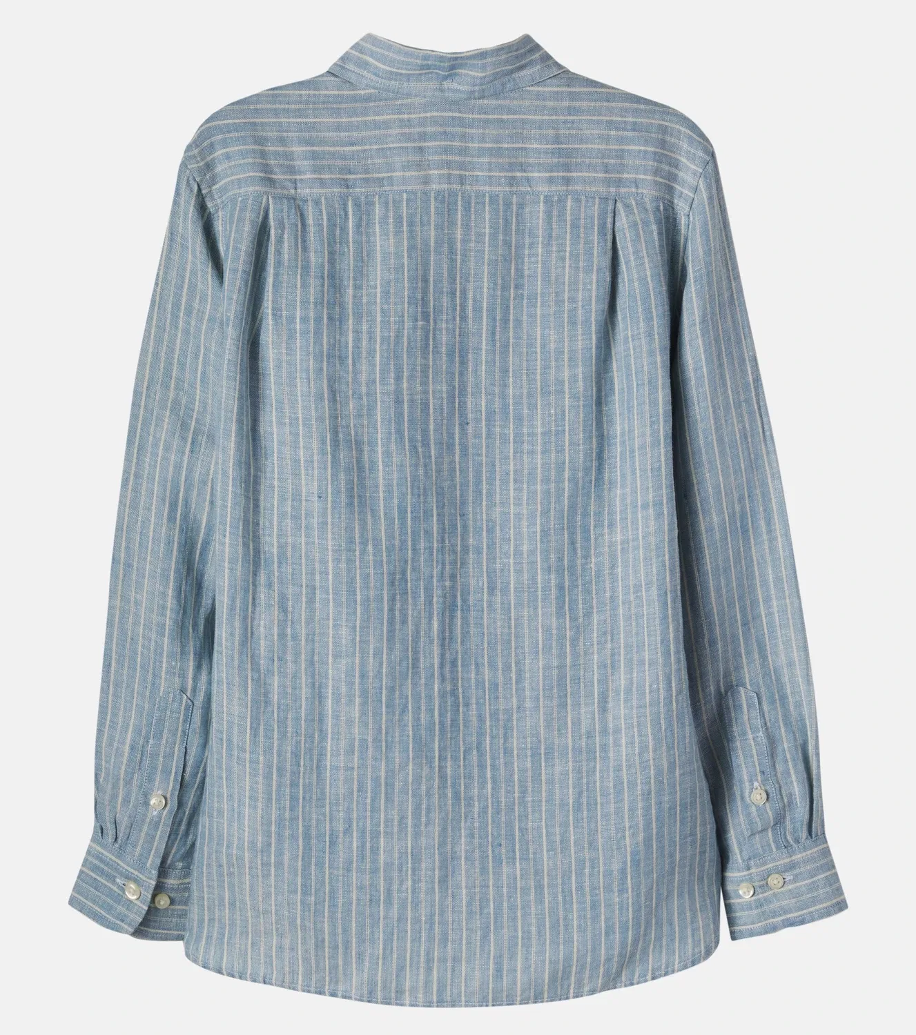 Льняная рубашка с длинным рукавом Polo Ralph Lauren Kids, синий — фото 2