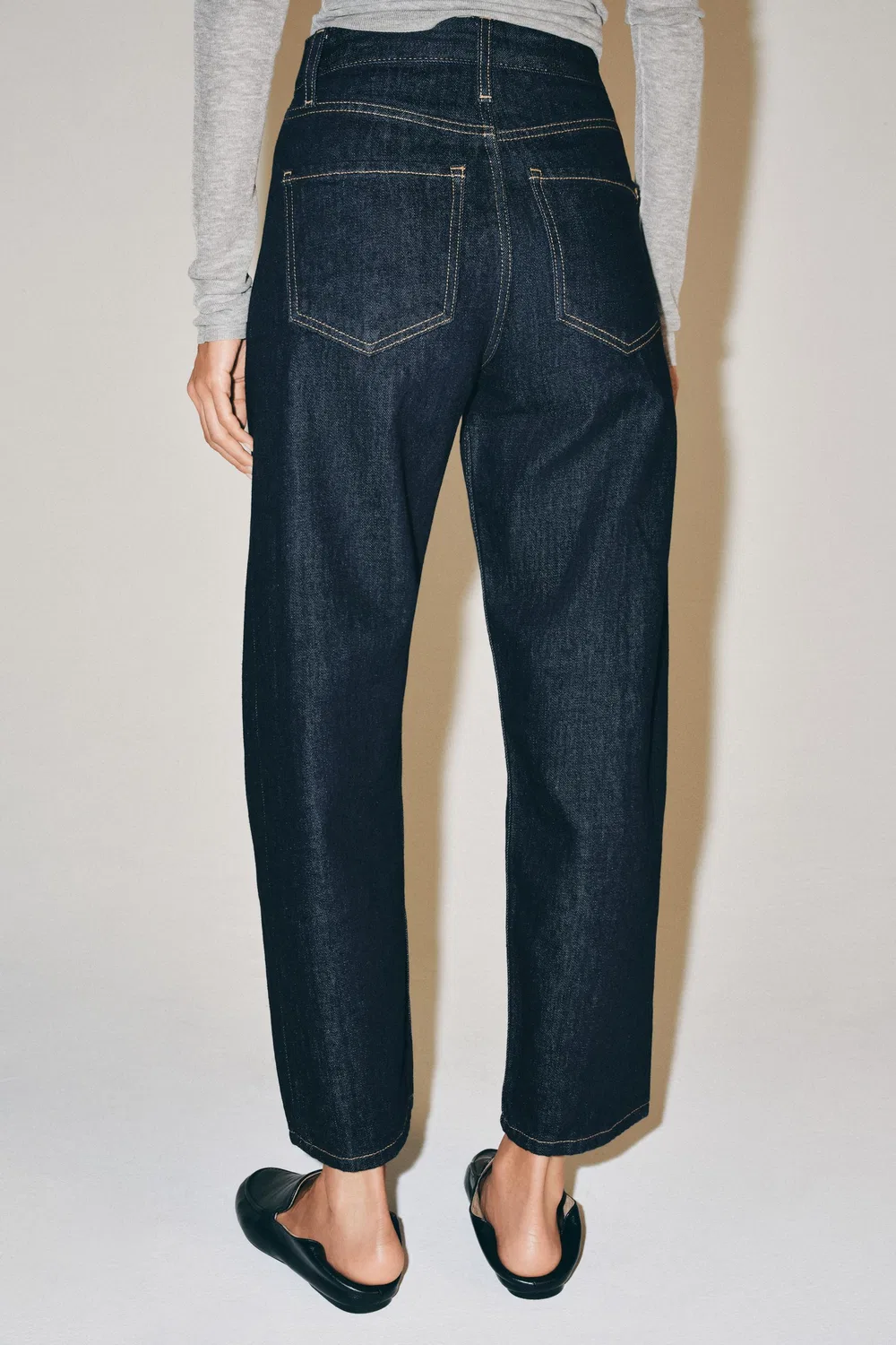 Джинсы средней посадки свободного кроя от ZW COLLECTION ZARA, Blue — фото 3