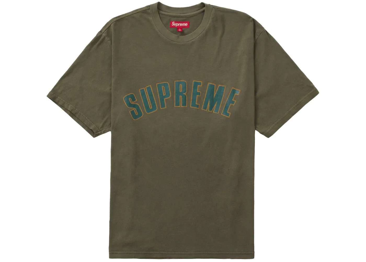 Мужская футболка Supreme Cracked Arc S/S Top, Olive