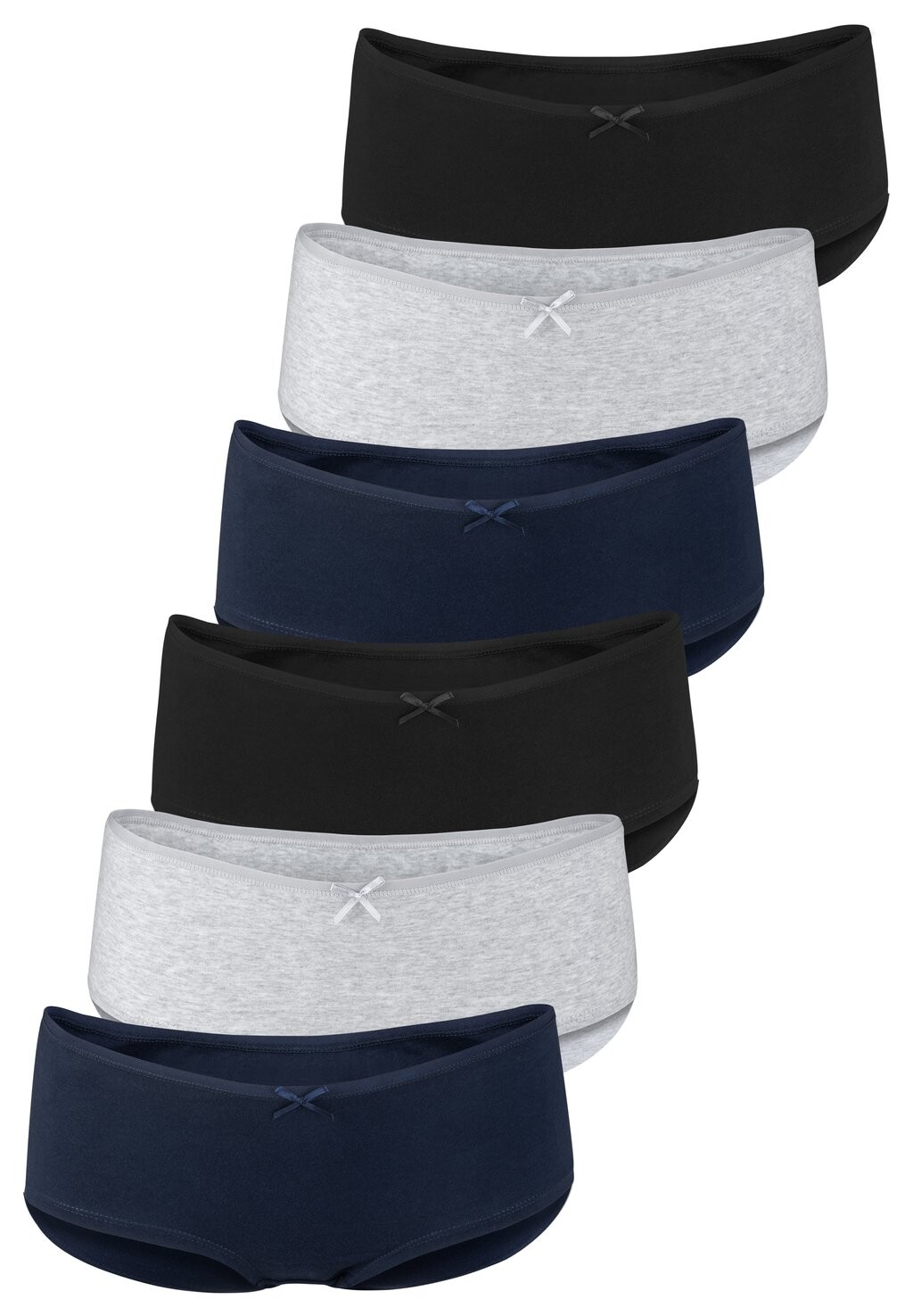 

Трусы 6 SET COTTON HIPSTER MIT SCHLEIFE Fabio Farini, синий деним